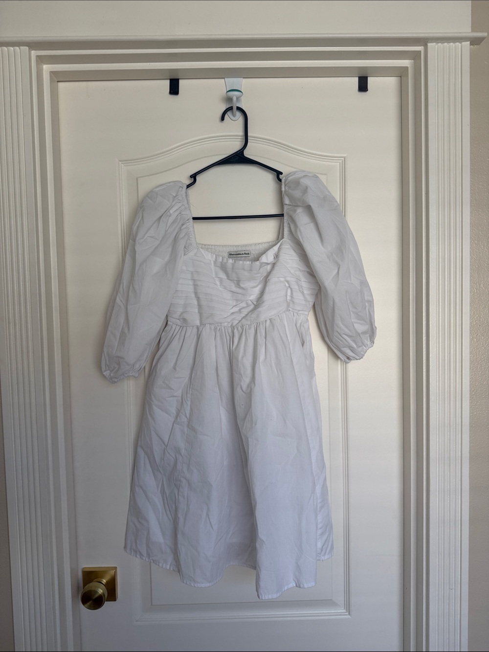 Abercrombie & Fitch White Smocked Bodice Dress